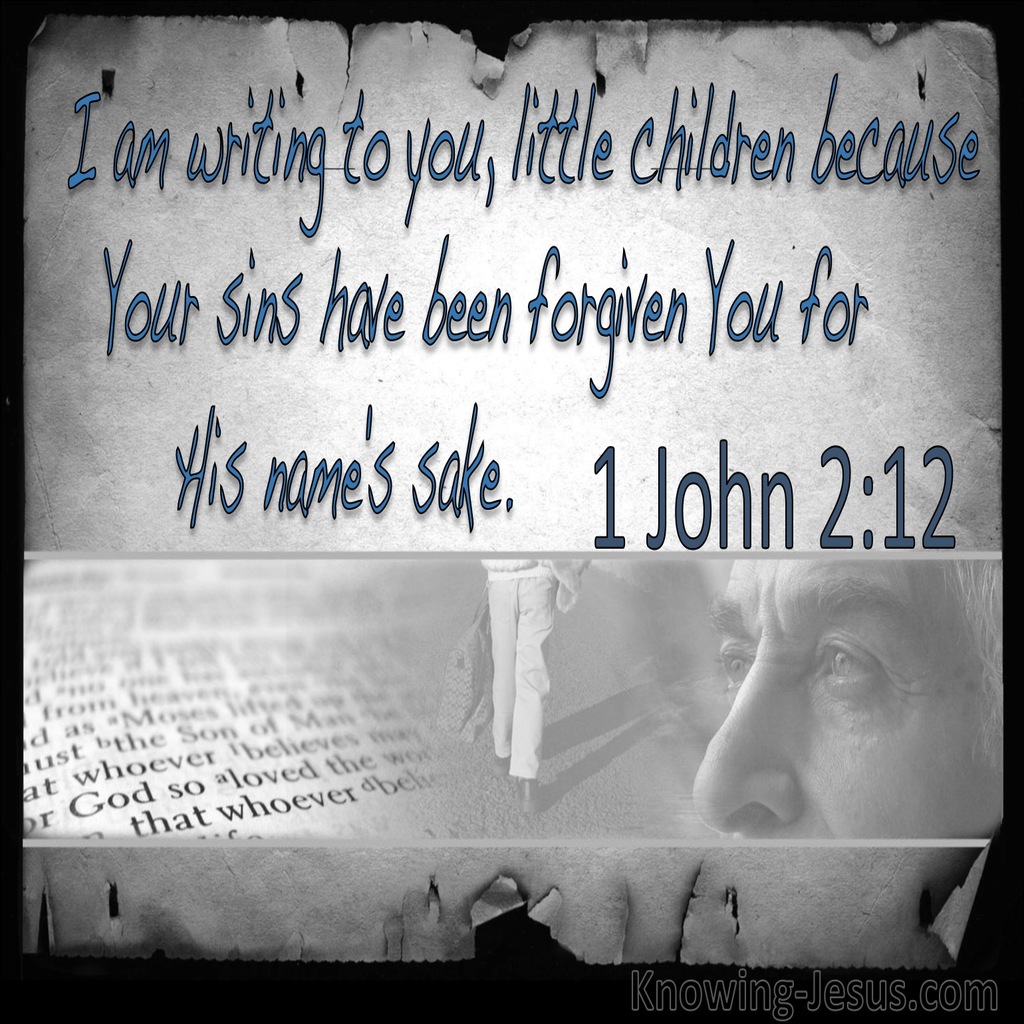 1 John 2:12 Your Sins Have Been Forgiven You (gray)